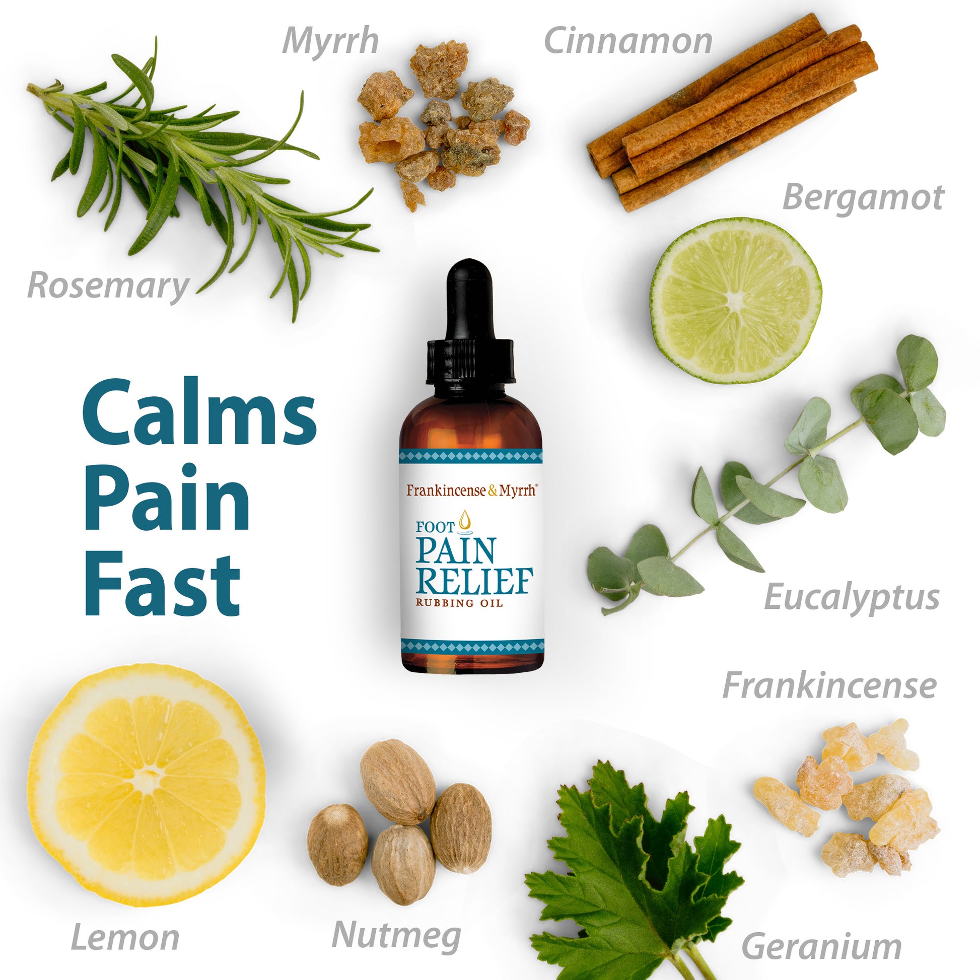 Frankincense & Myrrh Foot Pain Relief - Neuropathy Rubbing Oil 2 Oz Li - Foto 5