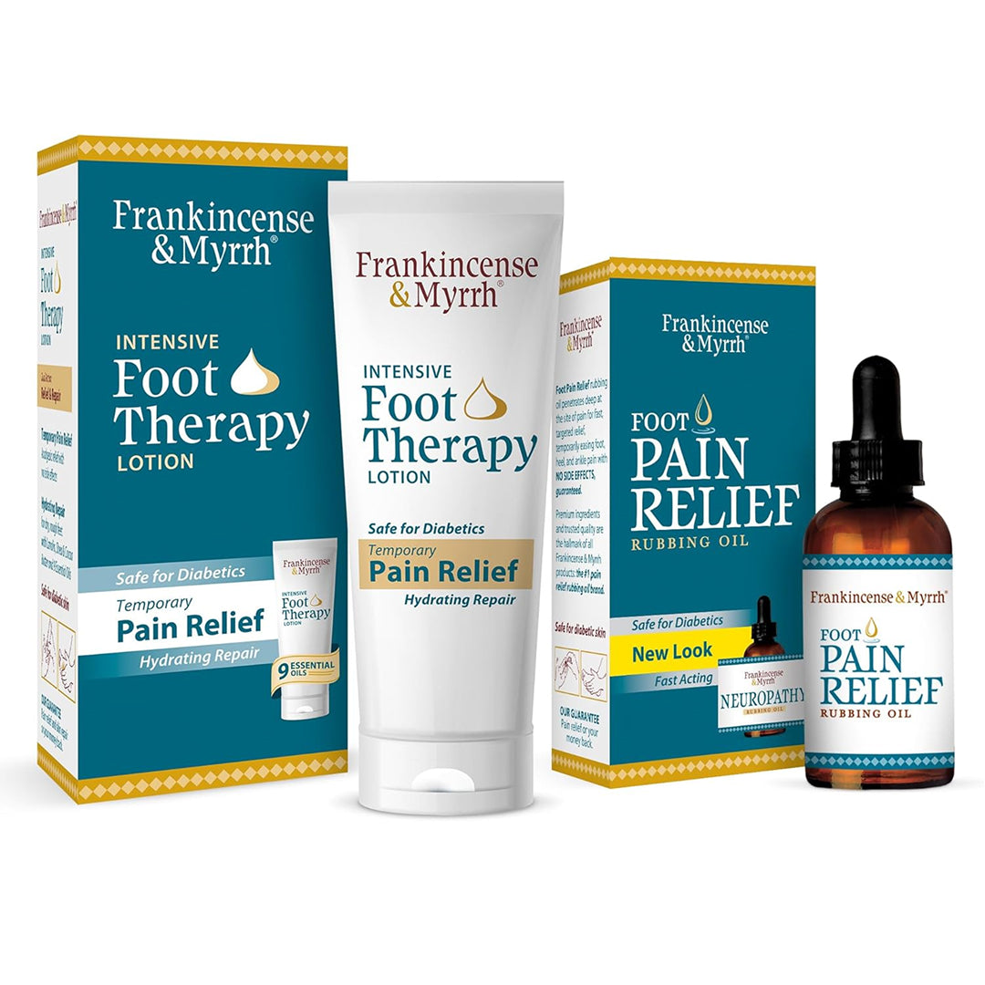 Foot Pain Relief Combo Pack: Rubbing Oil + Lotion
