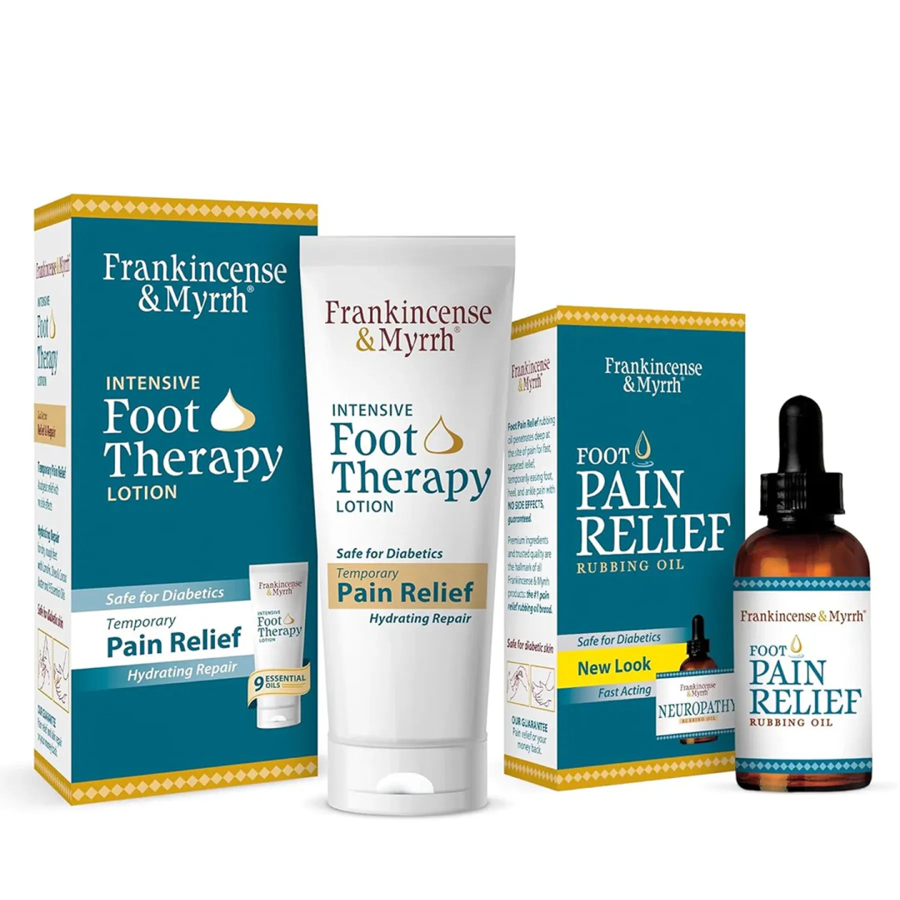 Foot Pain Relief Combo Pack: Rubbing Oil + Lotion